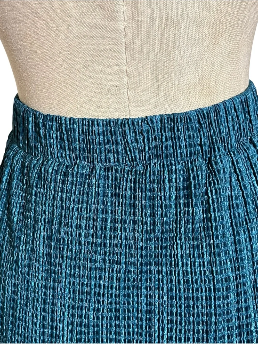 Anthropologie Sabina Musayev Odelle Textured Shimmer Skirt Pull On Blue Large